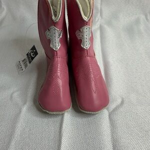 Roper Pink Baby (12-18months) Western Boots with Silver Accent